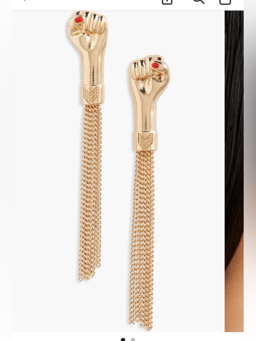 Melody Ehsani Fist Up Tassel Earrings